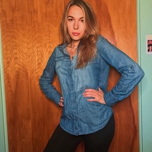 Button Down Jean Flannel